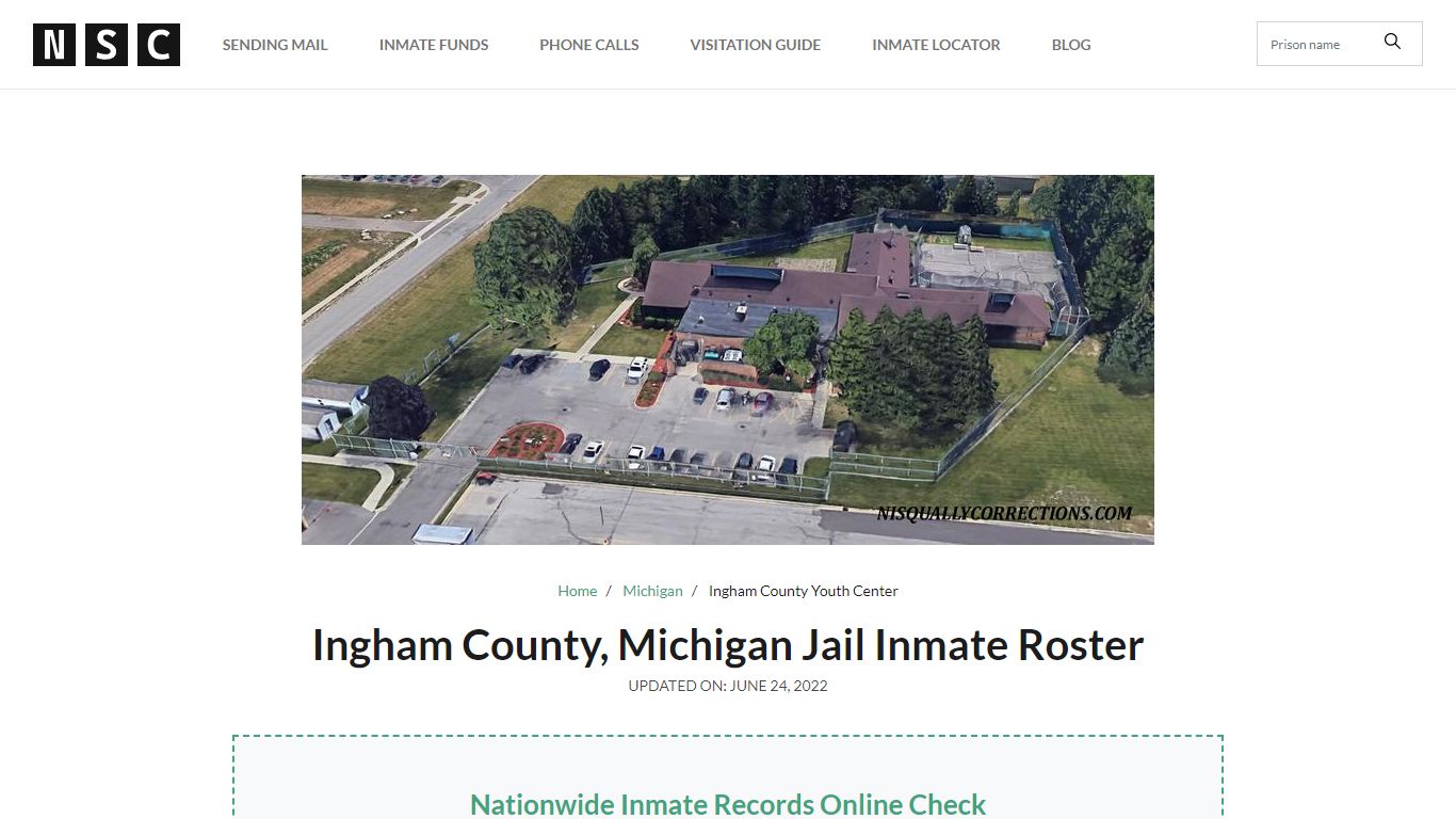 Ingham County, Michigan Jail Inmate List